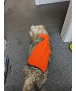 Bright orange hunting vest for dogs - $145.34 MXN