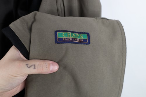 Vintage 90s Chaps Ralph Lauren Mens 44R Microfiber Belted Trench Coat Jacket Item image 12