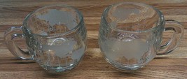 Vintage Nestle Nescafe World Globe Etched Coffee Cup/SET OF TWO/Used - £8.72 GBP