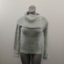 Razzle Dazzle Women&#39;s Knit Sweater Size Medium Green White Long Sleeve A... - $11.77