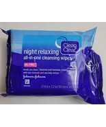 Clean &amp; Clear Night Relaxing All-In-One Facial Cleansing 25 Wipes New Di... - $27.15 CAD