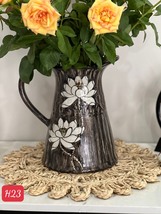 Pottery vase handmade in Vietnam H23cms - £69.73 GBP