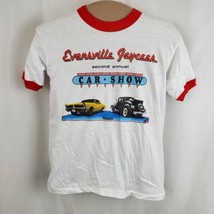 Vintage 1986 Jaycees Car Show Ringer T-Shirt Kids L 14-16 Hanes 50/50 USA 80s . - £13.13 GBP