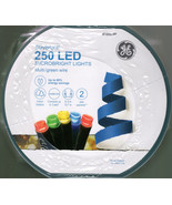 GE 1055709 250CT MULTI COLOR MICROBRIGHT LED 52&#39; GREEN STRING - NEW! - $24.98