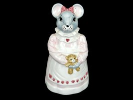 &quot;Melinda Mouse&quot; Porcelain Cookie Jar, 1990 House of Lloyds, Teddy Bear &amp;... - $48.95