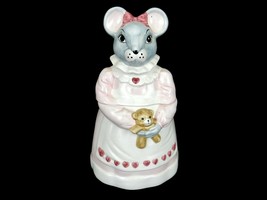 &quot;Melinda Mouse&quot; Porcelain Cookie Jar, 1990 House of Lloyds, Teddy Bear &amp;... - £38.67 GBP