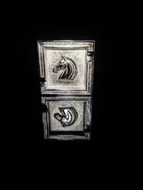 Horse Ashtray Made of  Solid Brass Nickel Chrome Plated  Measures 4.75" Square image 12