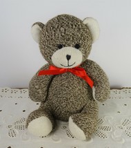 Sock Monkey Knit Bear Plush Stuffed Animal - $24.75