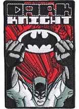 DC Comics Batman Figure Under Dark Knight Name &amp; Bat Logo Embroidered Patch, NEW - £6.26 GBP