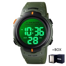 SKMEI Multifunctional Digital Sport Watch Men 2 Time Stopwatch Alarm Clock Mens  - £32.70 GBP