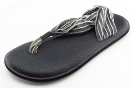 Sanuk Size 7 M Gray Slingback Fabric Women Sandal Shoes - $19.79