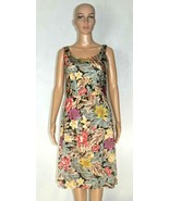 Peruvian Connection Artsy Floral Sleeveless Pima Cotton Summer Dress Wms... - £47.28 GBP
