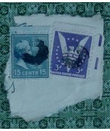 Nice Vintage Used U.S. 15 Cents and U S 3 Cents Stamps, GOOD COND - NICE... - $5.40 CAD