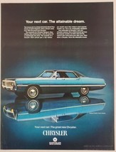 1969 Print Ad Chrysler Newport Custom 4-Door Hardtop Car with Black Vinyl Top - £13.41 GBP