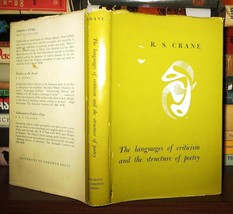 Crane, Ronald S. The Languages Of Criticism And The Structure Of Poetry 1st Ed - £35.89 GBP