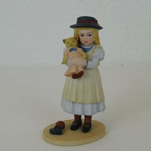 Jan Hagara Joleen Figurine No. 818 Girl Teddy Bear Ceramic Signed Original Box - £9.14 GBP