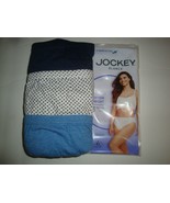 New Jockey Elance Women&#39;s 3 French Cuts Cotton Panties #1280 Blue/Polka ... - £16.56 GBP
