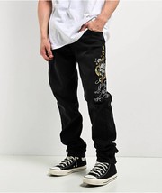 Ed Hardy dagger skull slim taper jean in Black - £100.88 GBP