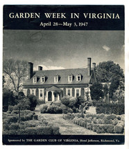 Garden Week in Virginia Program Booklet 1947 - $49.51