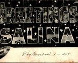 Large Letter Greetings From Salina Kansas KS 1909 UDB Postcard T15 - £32.65 GBP