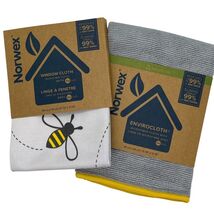 Norwex Basic Bundle Yellow Trim Bee Print Cleaning Cloth &amp; Envirocloth New - $38.40