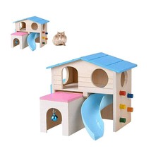 Natural Wood Hamster Hideout: Rustic and Eco-Friendly Nest for Your Furr... - £17.98 GBP