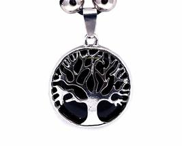 Mia Jewel Shop Tree of Life Round Silver Metal Healing Gemstone Crystal Cabochon - £13.97 GBP