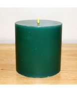 PartyLite 3x3 Round Pillar, Flat Top - Emerald Balsam or Spruce in the Snow - £7.17 GBP