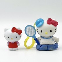 Hello Kitty Tennis 2000 Key Chain Outfit Sanrio And Small 2011 Figurine Vintage - £7.86 GBP