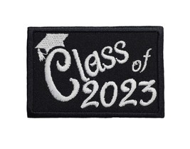 Class of &quot;Custom Year&quot;  Embroidered Iron-On Patch 3&quot; x 2&quot;  Hook &amp; Loop A... - $5.37