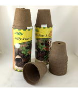 36 Jiffy Pots 3&quot; Diameter Seed Starting Biodegradable Peat Pot Gardening... - $6.38 CAD