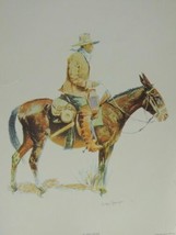 1956 Frederic Remington Print 12&quot;x16&quot; An Army Packer Penn Prints lithograph - £19.77 GBP