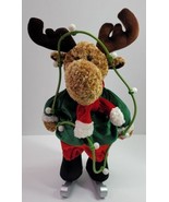 VTG Dan Dee Ice Skating Singing Christmas Moose Reindeer Plush Decoratio... - $39.79 CAD