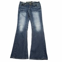 ZCO Jeans Pants Womens 7 Blue Mid Rise 5 Pocket Design Flare Leg Bottoms - £19.30 GBP