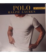 3 POLO RALPH LAUREN MENS COTTON WHITE CREW T-SHIRTS UNDERSHIRTS S M L XL... - £35.04 GBP