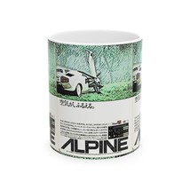Alpine Stereo Ceramic Mug Auto Enthusiast Gift Graphic Art Coffee Cup - $13.86+