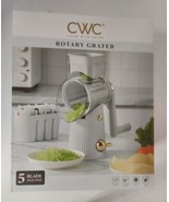 CWC 5-Blade Rotary Grater Stainless Steel Kitchen Tool for Cheese &amp; Vege... - $58.91