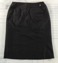 Vintage Chanel Pencil Skirt Womens 40 Black Cashmere Wool Blend Silk Lined 2001 - £155.33 GBP