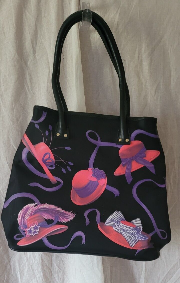 Primary image for Galleria Enterprise Inc. Purse Red Purple Hats Feathers Classic Nice Casual