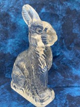 6-3/8&quot; H Glass Rabbit Candy Container J EAN Nette Pennsylvania Usa J H Millstein - £26.15 GBP