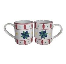 Vtg Mesa International Coffee Mugs Cups Set of2 Handpainted in ITALY 1992 Numbrd - £10.18 GBP