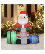 Holiday Time Santa&#39;s List Gifts Christmas Inflatable 4 Feet Yard Decor L... - $1,009.08 MXN