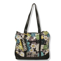 Hadaki Hannah&#39;s Tote O&#39;Floral Blue Black Green Yellow Design NEW Weekender Size - £48.58 GBP