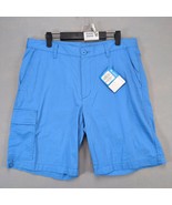 NWT Columbia Dog Lake Cargo Shorts Men&#39;s 36x10 Blue Cotton Gorpcore Outd... - $514.50 MXN