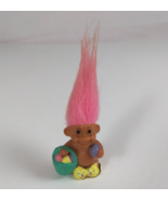 Vintage 90s Russ Easter Egg Hunt Troll With Pink Hair 1&quot; Collectible Min... - €8,34 EUR