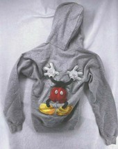 Disney Parks Size Small Hoodie Hanes Mickey Mouse Sweatshirt Pullover Gray - £13.44 GBP