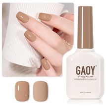 GAOY Brown Gel Nail Polish, 16ml Soak Off Gel Polish, UV for - $10.27