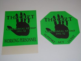 THE CULT 2 BACKSTAGE UNUSED TICKET PASSES pass Ceremonial Stomp GREEN CO... - $9.98