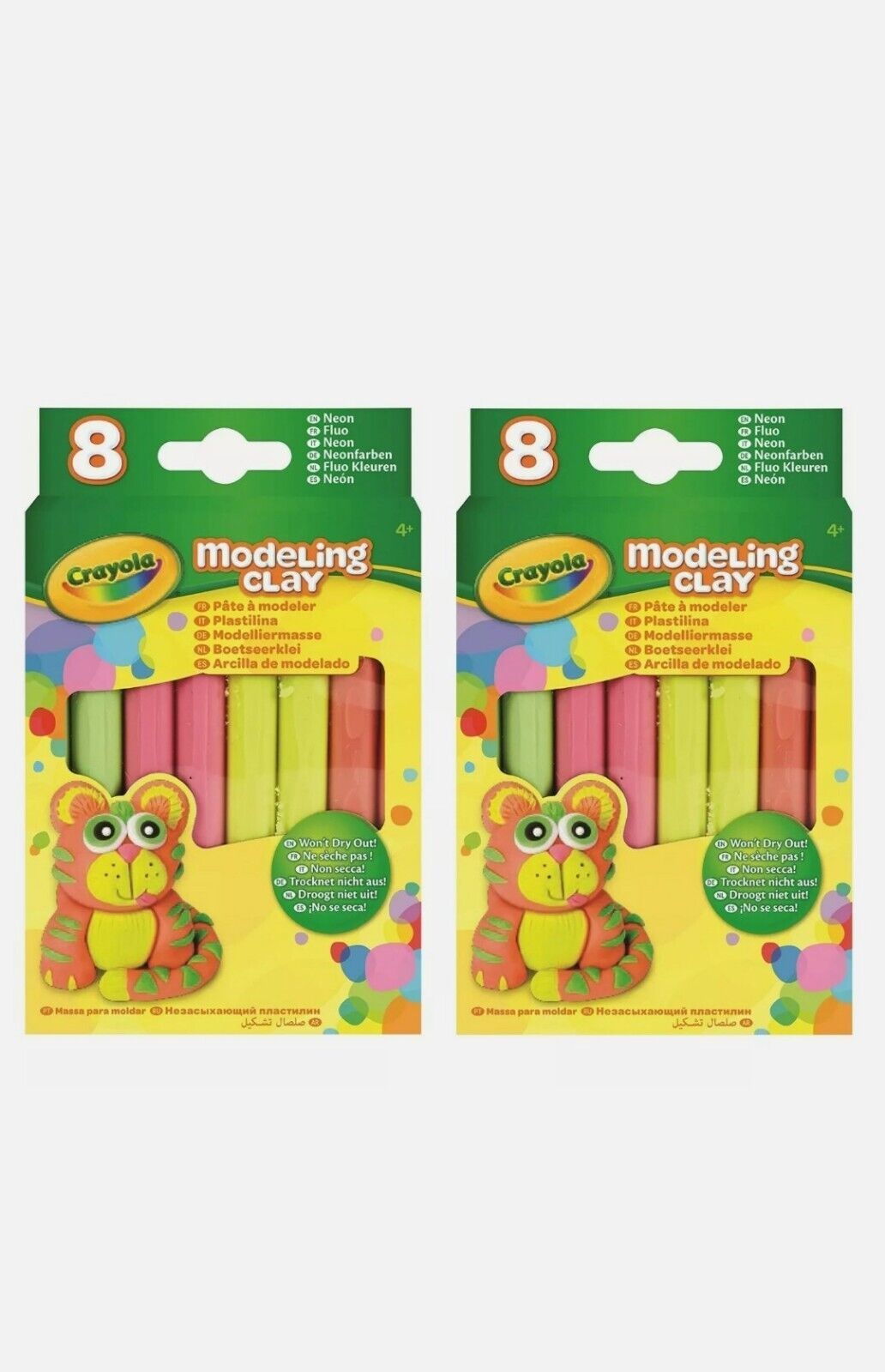Primary image for Crayola Modeling Clay, Neon Colors, Gift for Kids 16-Count Assorted Neon, 2 Pack