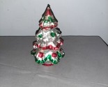 Christmas Tree Candle Holiday Decor Dept 56 Red Green Silver Made in Italy - $14.99
